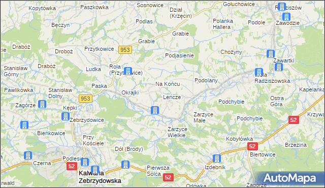 mapa Leńcze, Leńcze na mapie Targeo