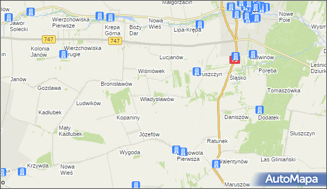 mapa Leopoldów gmina Lipsko, Leopoldów gmina Lipsko na mapie Targeo