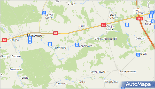 mapa Leopoldowo, Leopoldowo na mapie Targeo