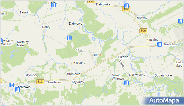 mapa Łępno, Łępno na mapie Targeo