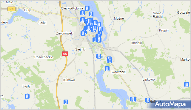 mapa Lesk gmina Olecko, Lesk gmina Olecko na mapie Targeo