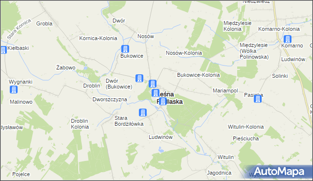mapa Leśna Podlaska, Leśna Podlaska na mapie Targeo