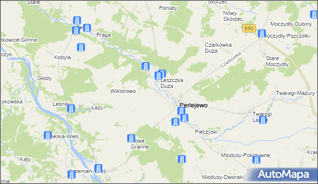 mapa Leszczka Mała, Leszczka Mała na mapie Targeo