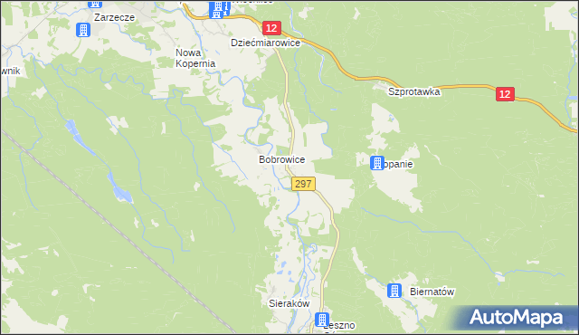 mapa Leszno Dolne, Leszno Dolne na mapie Targeo