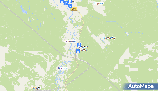 mapa Leszno Górne, Leszno Górne na mapie Targeo