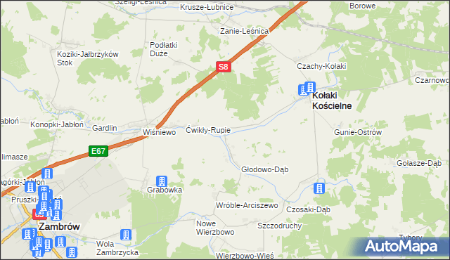 mapa Łętowo-Dąb, Łętowo-Dąb na mapie Targeo