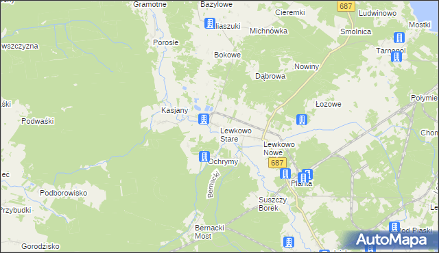 mapa Lewkowo Stare, Lewkowo Stare na mapie Targeo