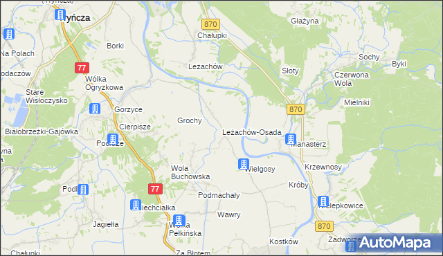 mapa Leżachów-Osada, Leżachów-Osada na mapie Targeo