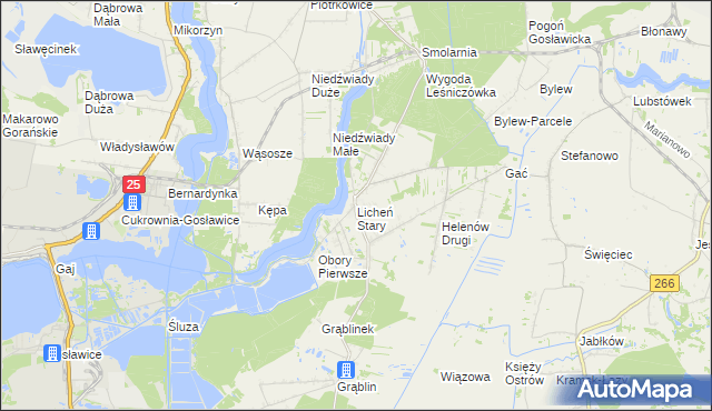 mapa Licheń Stary, Licheń Stary na mapie Targeo