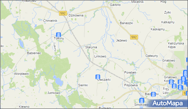 mapa Linkowo gmina Kętrzyn, Linkowo gmina Kętrzyn na mapie Targeo