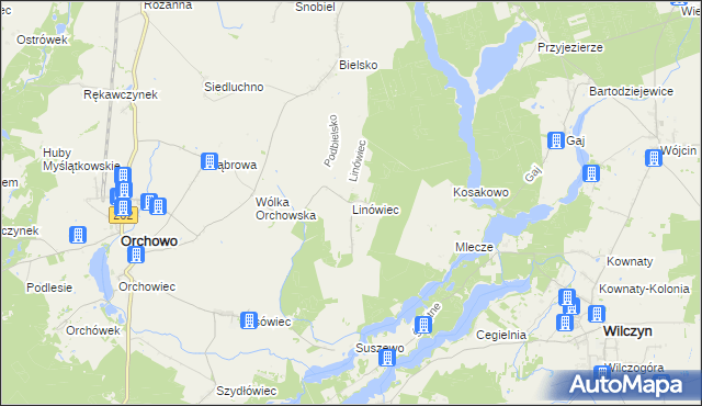 mapa Linówiec, Linówiec na mapie Targeo