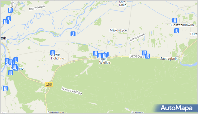 mapa Lipki Wielkie, Lipki Wielkie na mapie Targeo