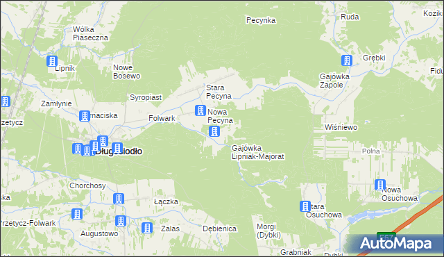 mapa Lipniak-Majorat, Lipniak-Majorat na mapie Targeo