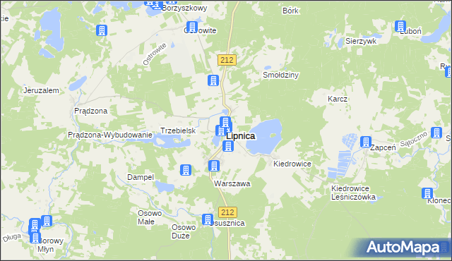 mapa Lipnica powiat bytowski, Lipnica powiat bytowski na mapie Targeo
