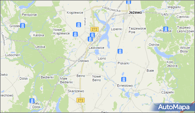 mapa Lipno gmina Jeżewo, Lipno gmina Jeżewo na mapie Targeo