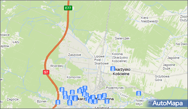 mapa Lipowe Pole Skarbowe, Lipowe Pole Skarbowe na mapie Targeo