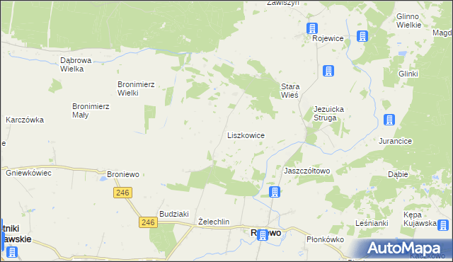 mapa Liszkowice, Liszkowice na mapie Targeo