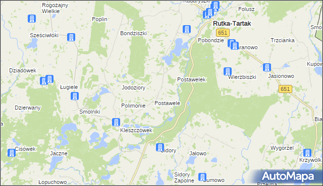 mapa Lizdejki, Lizdejki na mapie Targeo