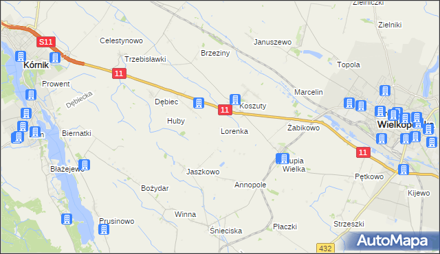 mapa Lorenka, Lorenka na mapie Targeo