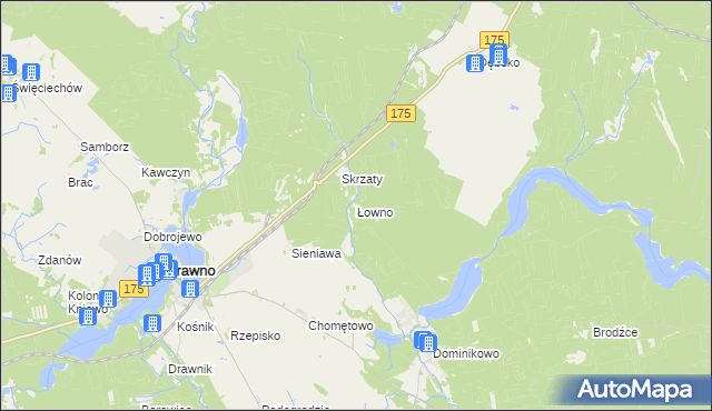 mapa Łowno, Łowno na mapie Targeo