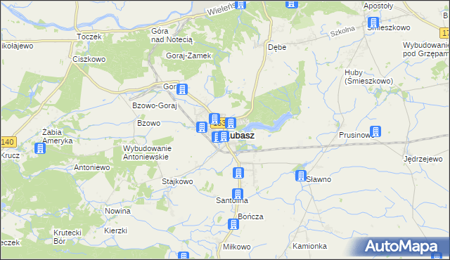 mapa Lubasz powiat czarnkowsko-trzcianecki, Lubasz powiat czarnkowsko-trzcianecki na mapie Targeo
