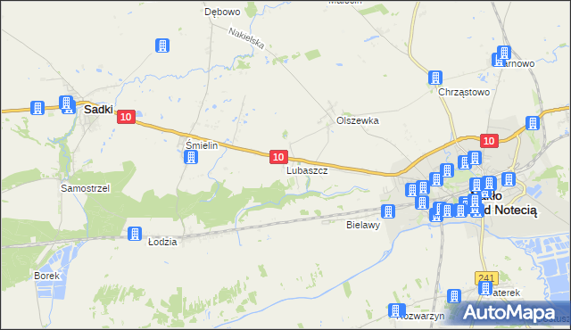 mapa Lubaszcz, Lubaszcz na mapie Targeo