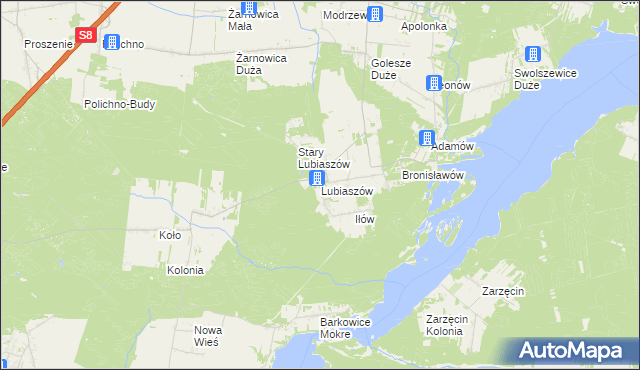 mapa Lubiaszów, Lubiaszów na mapie Targeo