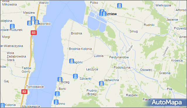 mapa Lubola, Lubola na mapie Targeo