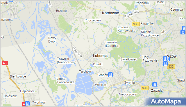 mapa Lubomia, Lubomia na mapie Targeo
