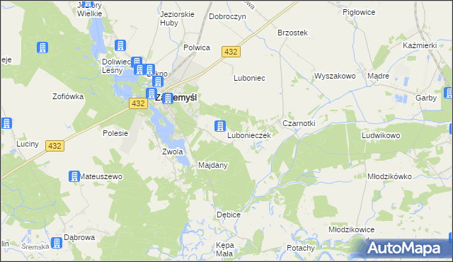 mapa Lubonieczek, Lubonieczek na mapie Targeo
