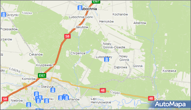 mapa Luboszewy, Luboszewy na mapie Targeo