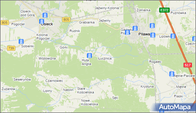 mapa Łucznica, Łucznica na mapie Targeo