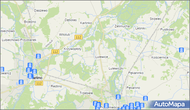 mapa Lulewice, Lulewice na mapie Targeo
