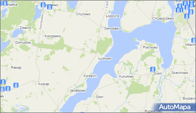 mapa Łuskowo, Łuskowo na mapie Targeo