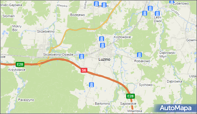 mapa Luzino, Luzino na mapie Targeo