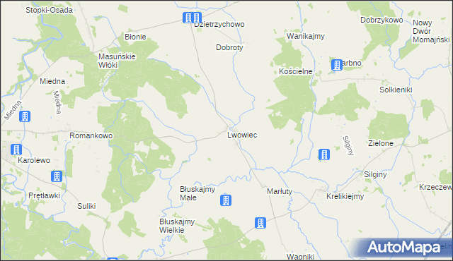 mapa Lwowiec, Lwowiec na mapie Targeo