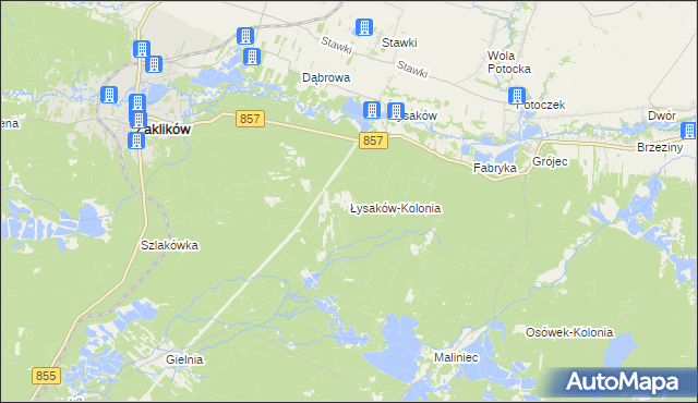 mapa Łysaków-Kolonia, Łysaków-Kolonia na mapie Targeo