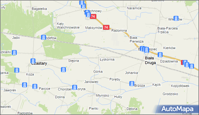 mapa Łyskornia, Łyskornia na mapie Targeo