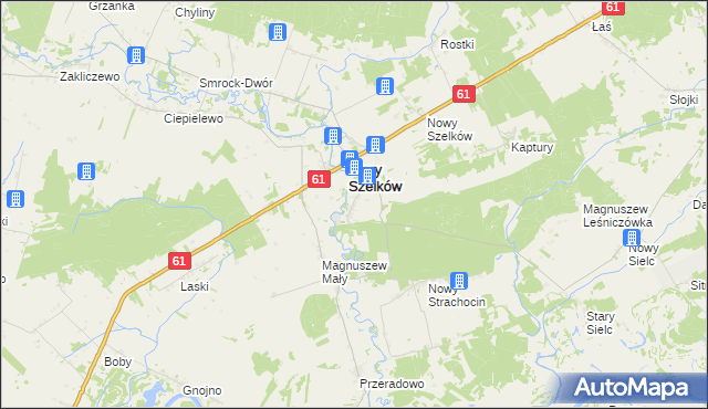 mapa Magnuszew Duży, Magnuszew Duży na mapie Targeo