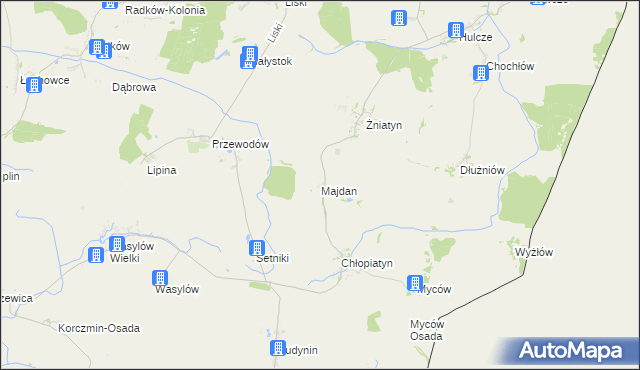 mapa Majdan gmina Dołhobyczów, Majdan gmina Dołhobyczów na mapie Targeo