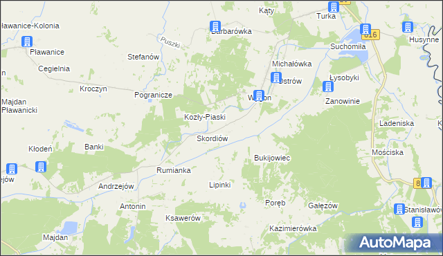 mapa Majdan Skordiowski, Majdan Skordiowski na mapie Targeo