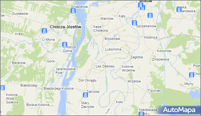 mapa Majdany gmina Wilków, Majdany gmina Wilków na mapie Targeo