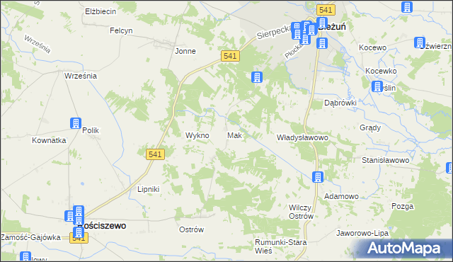 mapa Mak, Mak na mapie Targeo