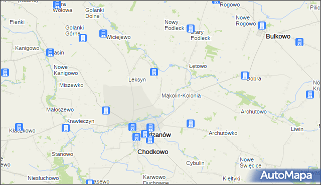 mapa Mąkolin-Kolonia, Mąkolin-Kolonia na mapie Targeo