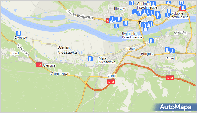 mapa Mała Nieszawka, Mała Nieszawka na mapie Targeo