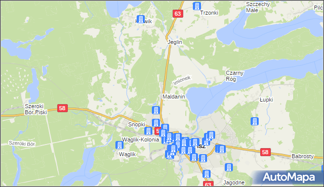 mapa Maldanin, Maldanin na mapie Targeo