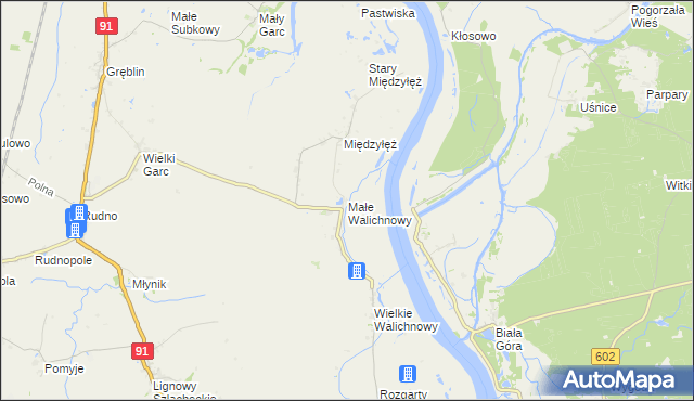 mapa Małe Walichnowy, Małe Walichnowy na mapie Targeo