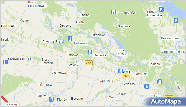 mapa Marianka gmina Gostynin, Marianka gmina Gostynin na mapie Targeo