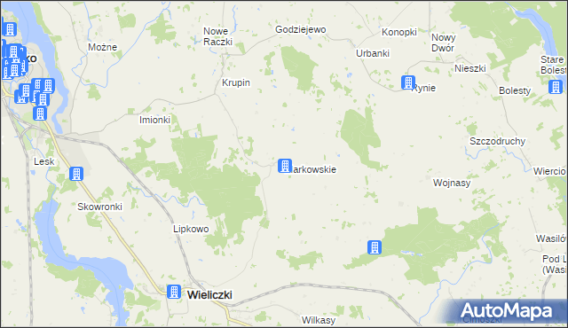mapa Markowskie, Markowskie na mapie Targeo