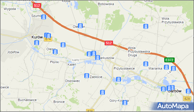 mapa Markuszów, Markuszów na mapie Targeo